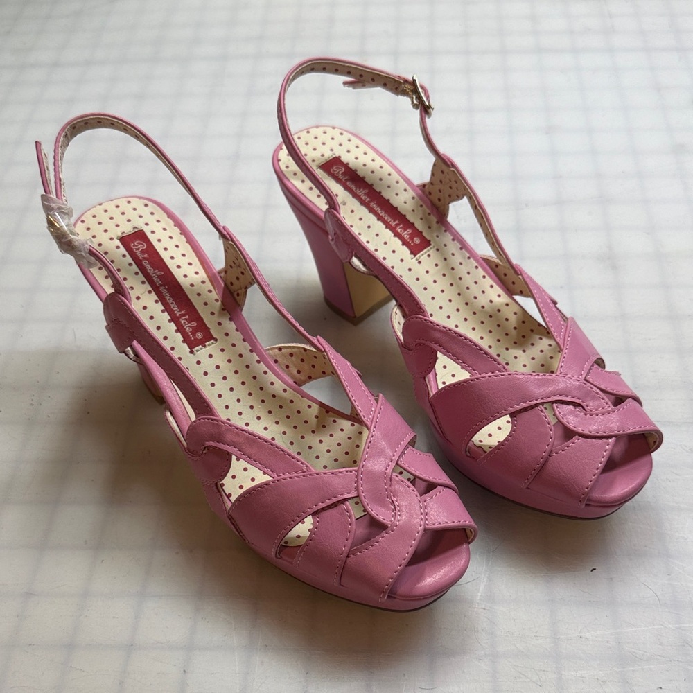 B.A.I.T. Footwear Pink Slingback Heels